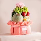  Giỏ Quà Trái Cây Hỗn Hợp Tone Hồng Cơ Bản 