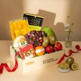 Giỏ Quà Trái Cây Và Ăn Vặt Tone Kem Tinh Tế 