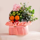  Giỏ Quà Trái Cây Và Hoa Ohara Hồng Cơ Bản 