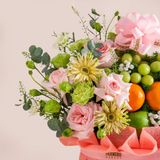  Giỏ Quà Trái Cây Và Hoa Ohara Hồng Cơ Bản 