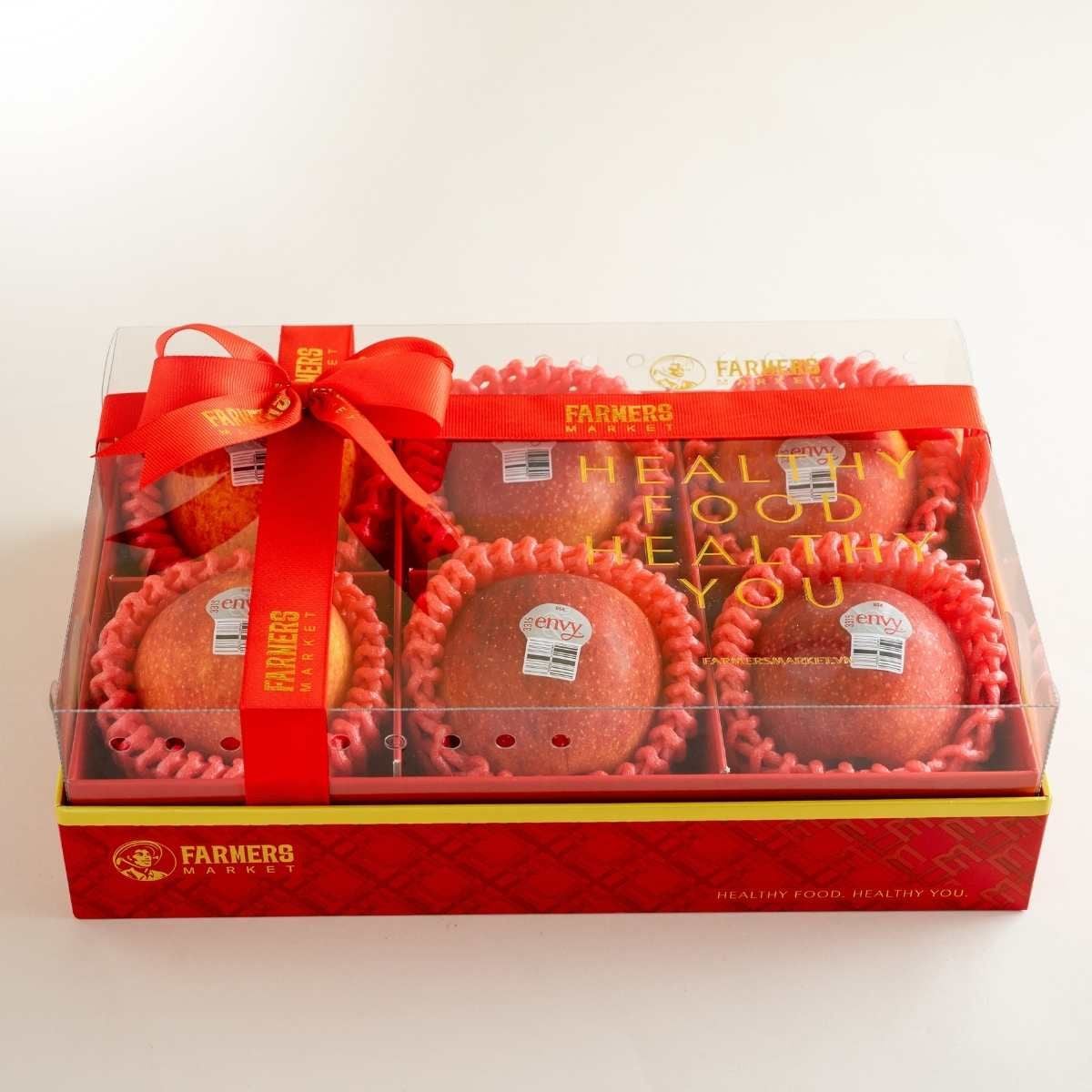  Hộp Quà 6 Trái Táo Envy Tone Đỏ Cơ Bản 