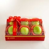  Hộp Quà 6 Trái Táo Xanh Tone Đỏ Cơ Bản 