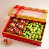  Hộp Quà Kiwi Đỏ Và Nho Xanh Tone Đỏ Tiêu Chuẩn 
