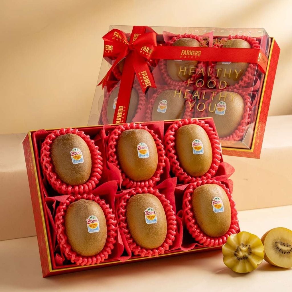  Hộp quà kiwi vàng tone đỏ cơ bản 