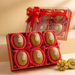 Hộp quà kiwi vàng tone đỏ cơ bản