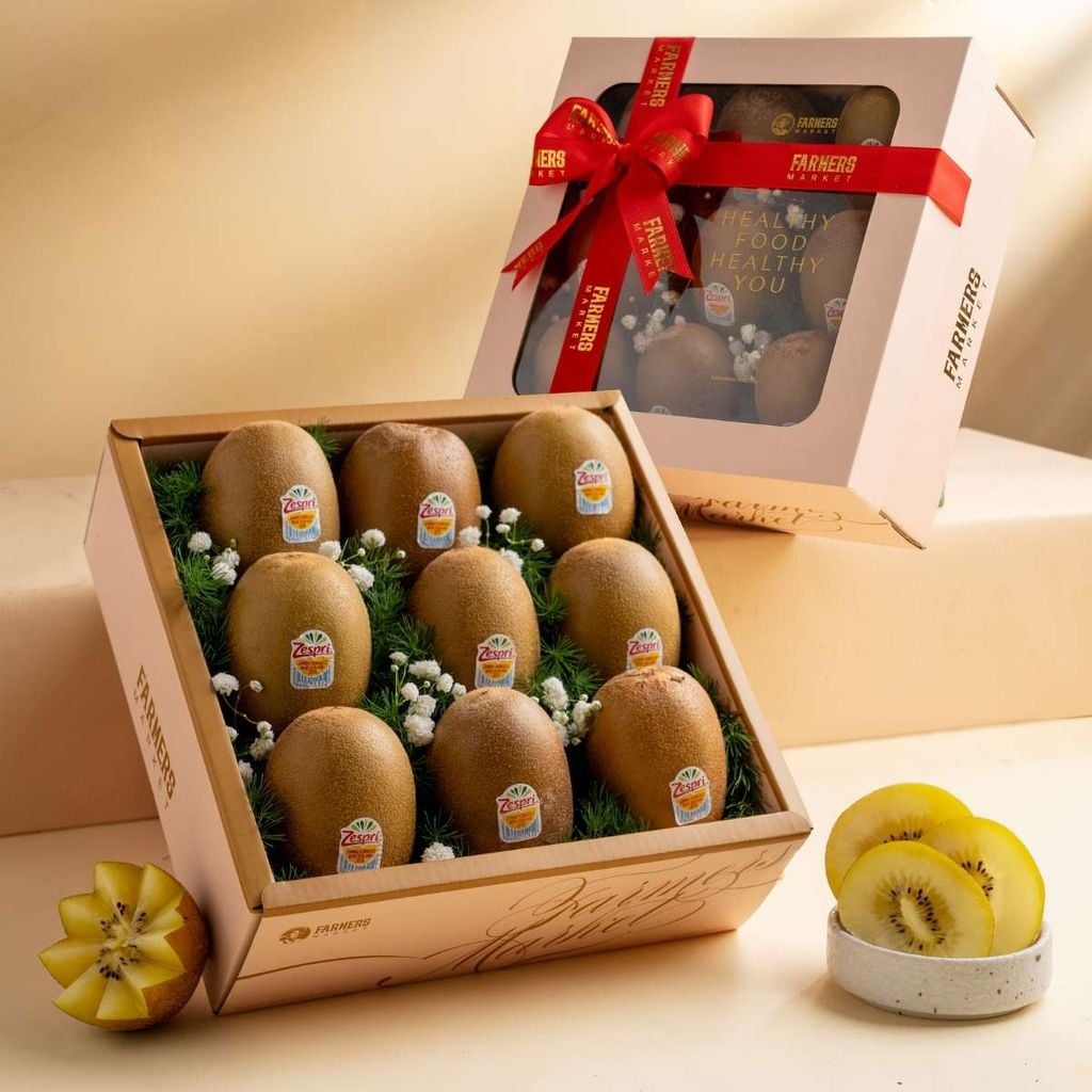  Hộp quà kiwi vàng tone hồng cơ bản 