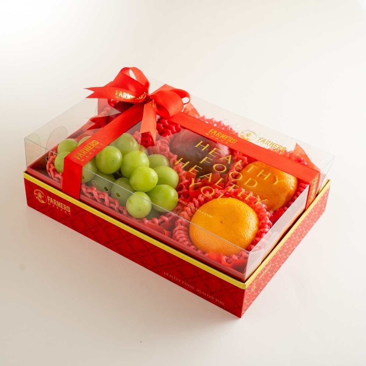  Hộp Quà Nho Mẫu Đơn, Táo Đỏ và Quýt Tone Đỏ Tiêu Chuẩn 