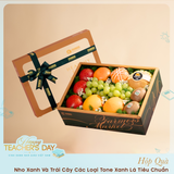  Hộp Quà Nho Xanh Và Trái Cây Các Loại Tone Xanh Lá Tiêu Chuẩn 