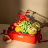  Hộp Quà Nho Xanh Và Trái Cây Hỗn Hợp Tone Đỏ Tiêu Chuẩn 