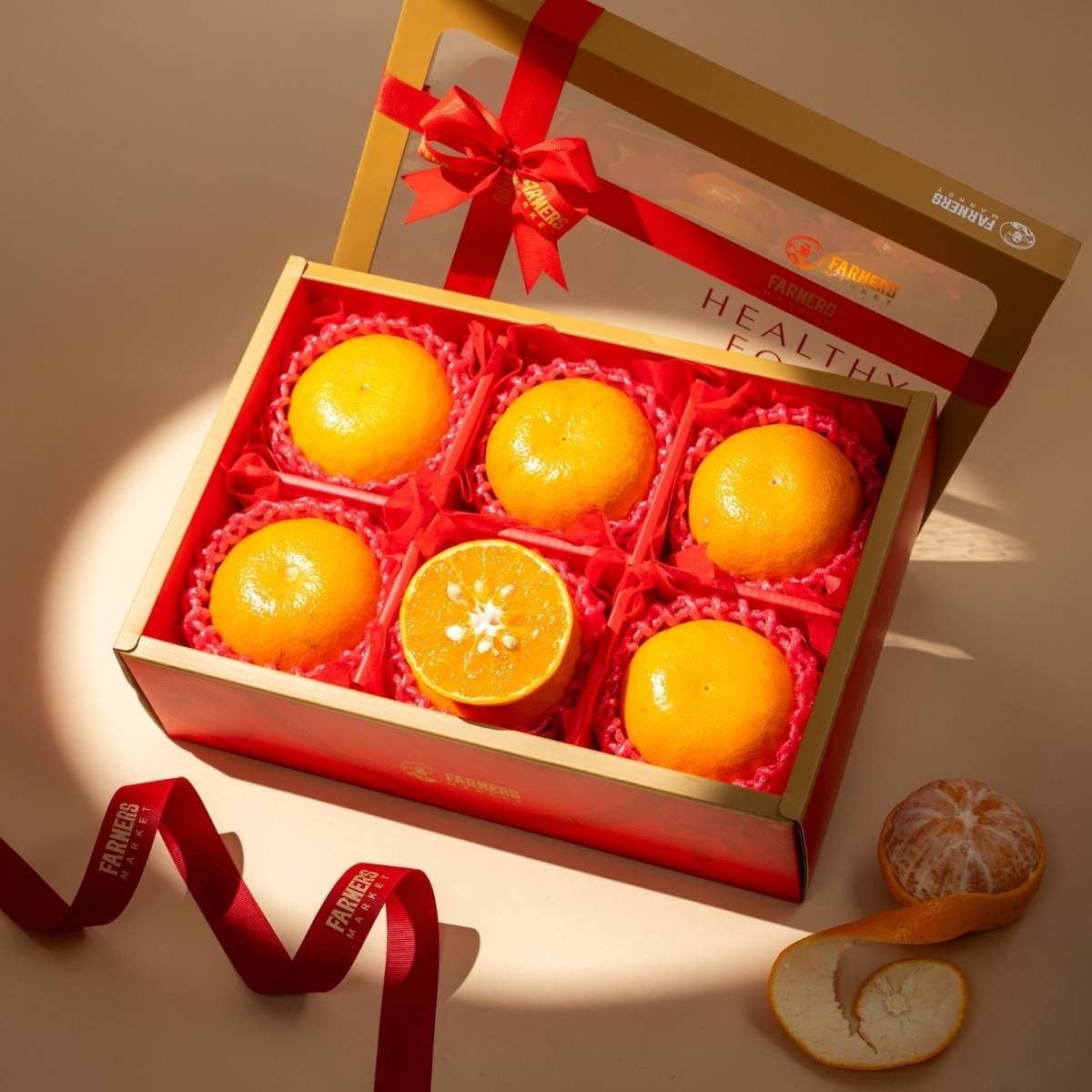  Hộp Quà Quýt Size L Tone Đỏ Cơ Bản 