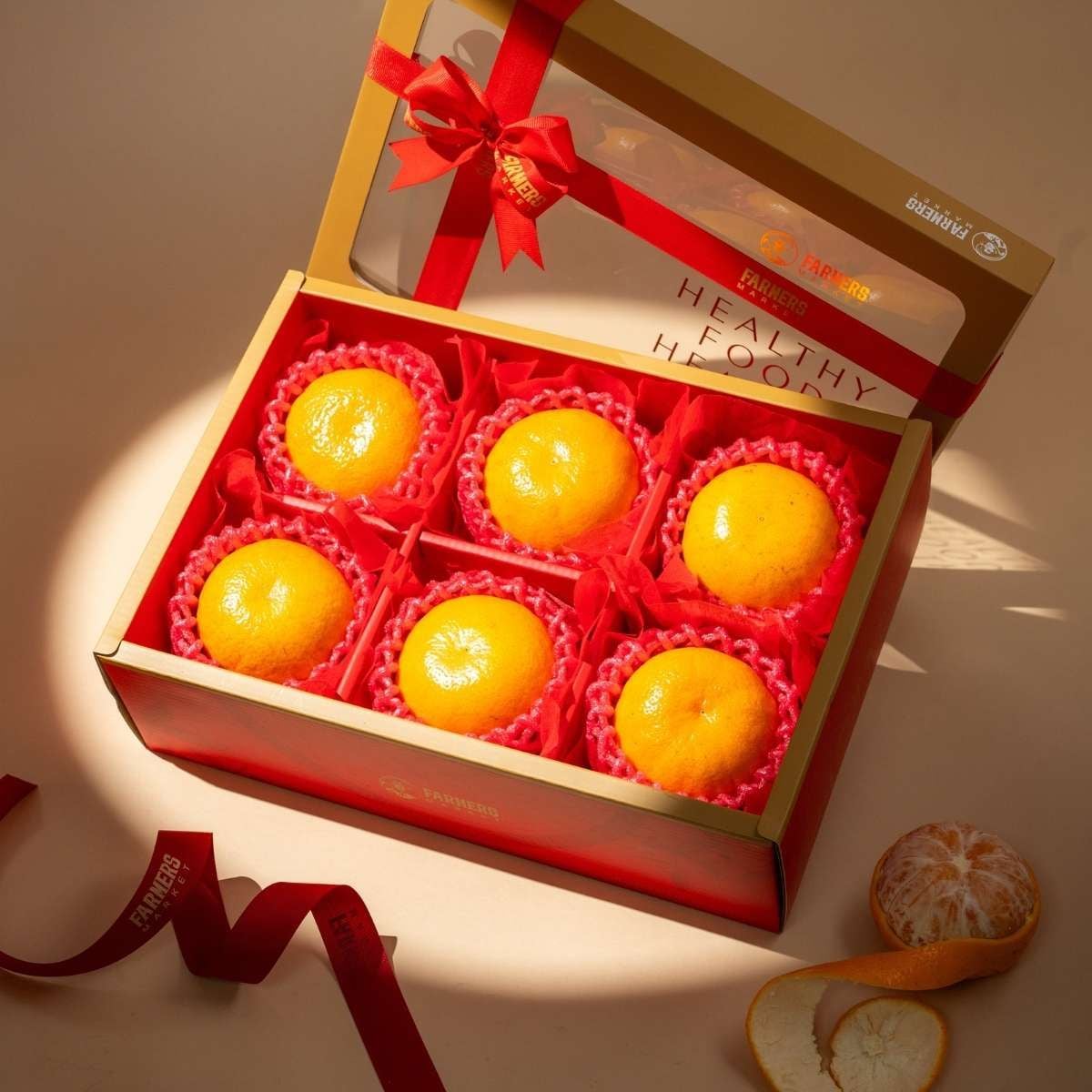  Hộp Quà Quýt Size M Tone Đỏ Cơ Bản 