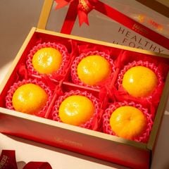 Hộp Quà Quýt Size M Tone Đỏ Cơ Bản