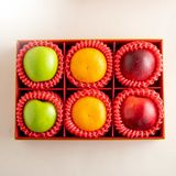  Hộp Quà Quýt Và Hai Loại Táo Tone Đỏ Cơ Bản 