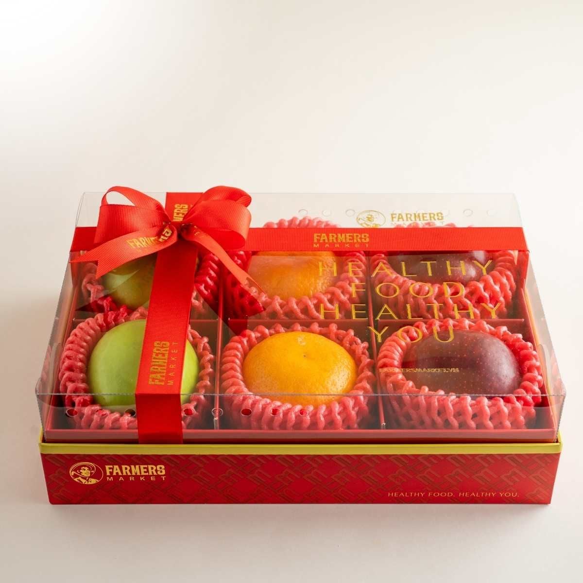  Hộp Quà Quýt Và Hai Loại Táo Tone Đỏ Cơ Bản 