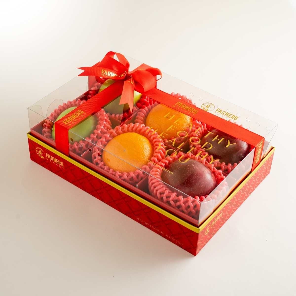  Hộp Quà Quýt Và Hai Loại Táo Tone Đỏ Cơ Bản 