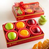  Hộp Quà Quýt Và Hai Loại Táo Tone Đỏ Cơ Bản 