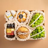  Hộp Quà Trái Cây - Kẹo Mềm Và Trà Hàn Quốc Tone Kem Thanh Lịch 