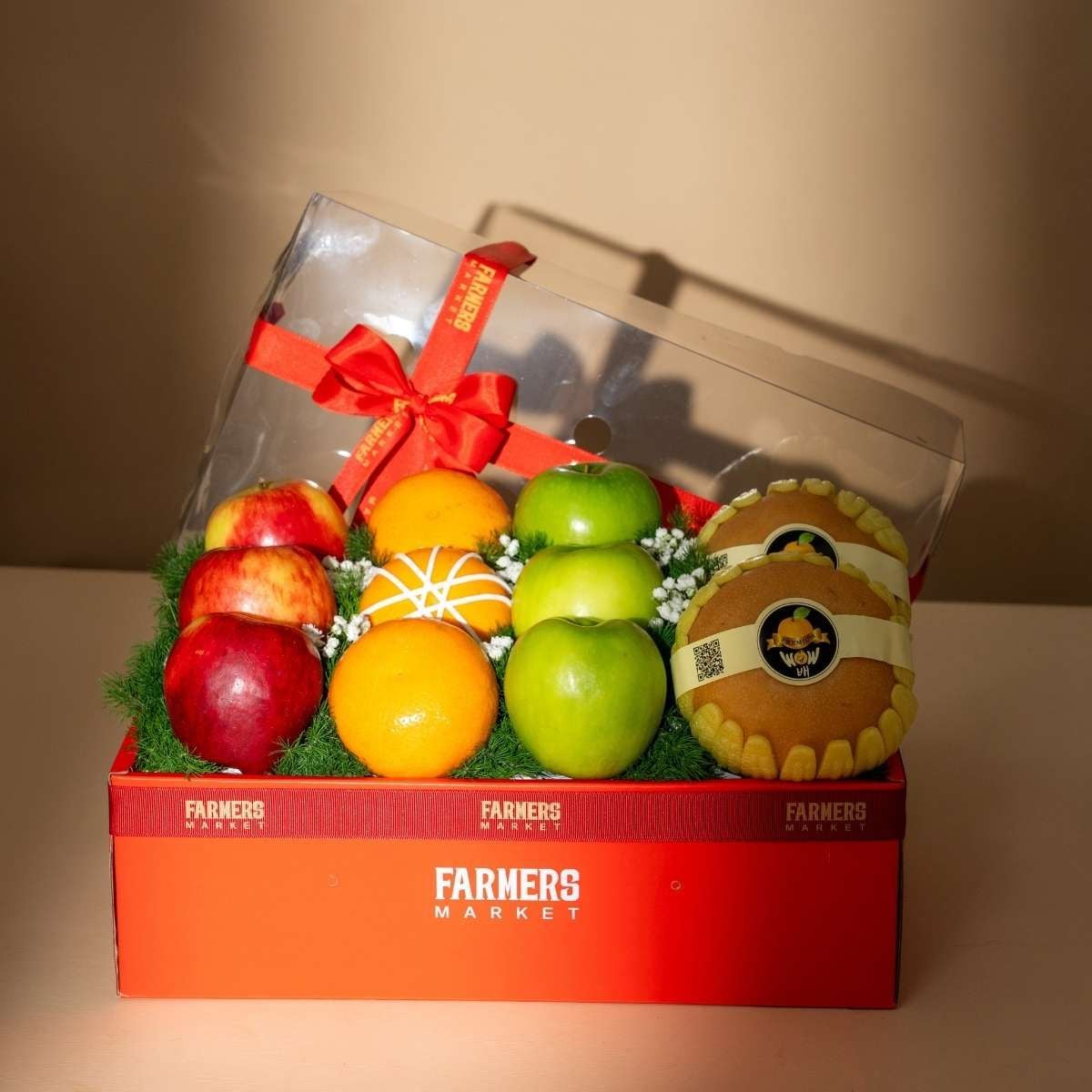  Hộp Quà Trái Cây Hỗn Hợp Tone Đỏ Cơ Bản 