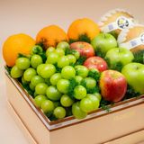  Hộp Quà Trái Cây Hỗn Hợp Tone Kem Thanh Lịch 