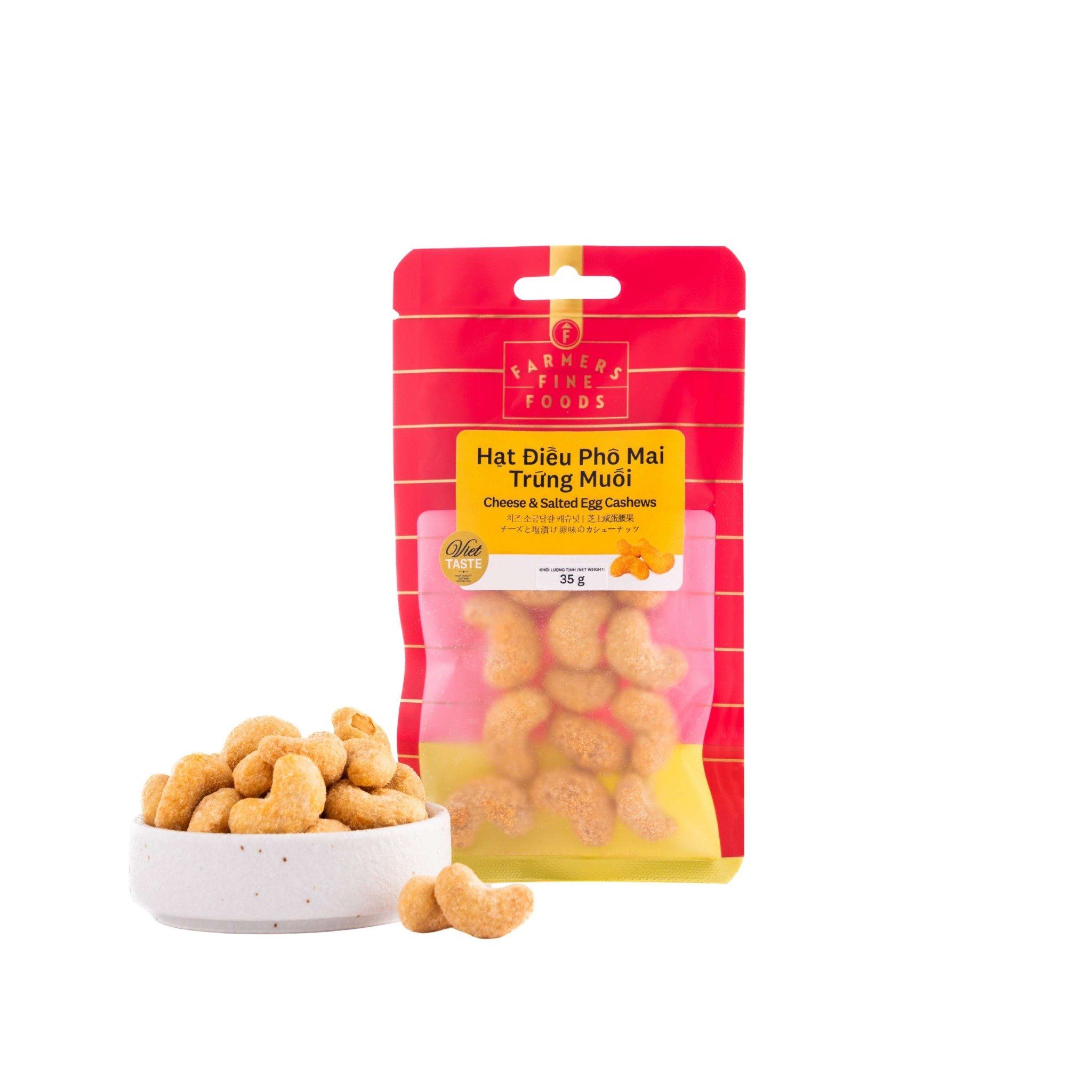  Hạt điều phô mai trứng muối Farmers Fine Foods 35 g 
