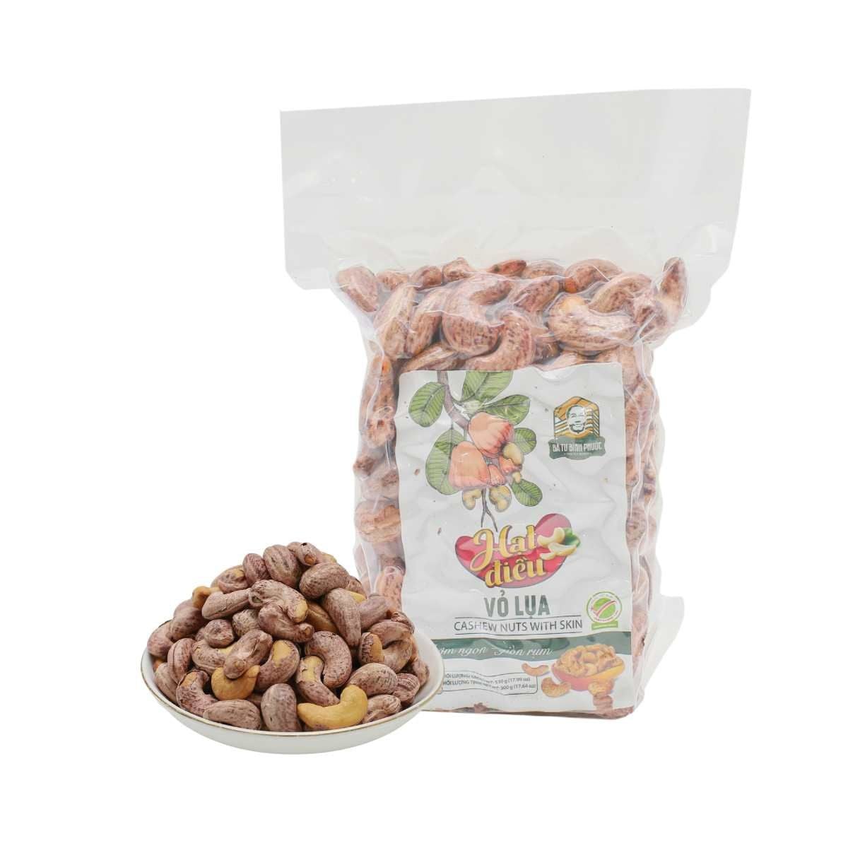  Hạt điều vỏ lụa Bà Tư Bình Phước gói 500 g 