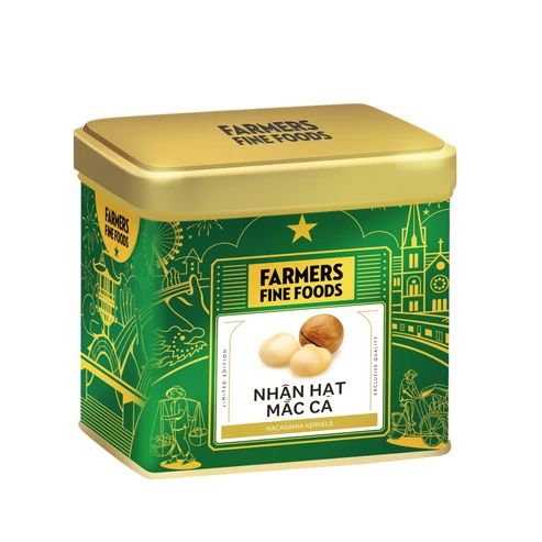 Hạt mắc ca Úc Farmers Fine Foods 100 g ( Hộp thiếc ) 