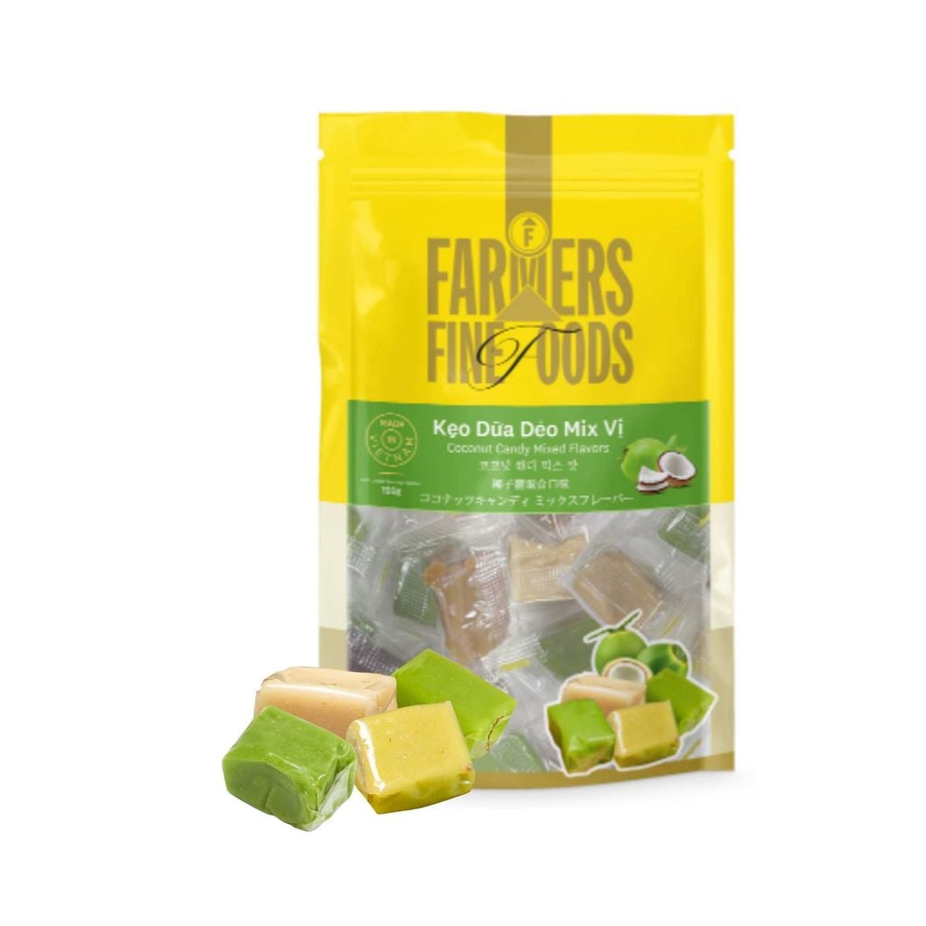  Kẹo dừa dẻo mix vị Farmers Fine Foods túi 120 g 