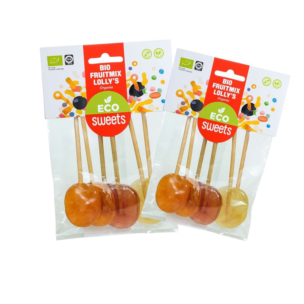  Kẹo mút hữu cơ vị trái cây hỗn hợp ECO Sweets 50 g 