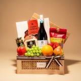  Premium White Wine, Cheese & Fresh Fruit Gift Tray / Khay Quà Vang Trắng, Phô Mai & Trái Cây Cao Cấp 