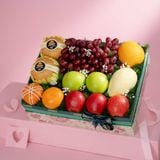  Giỏ Quà Nho Đỏ Và Trái Cây Các Loại Tone Xanh Lá Tiêu Chuẩn 