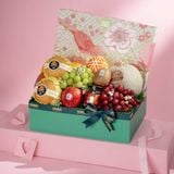  Giỏ Quà Nho Đỏ Và Trái Cây Các Loại Tone Xanh Lá Tinh Tế (I0023943) 