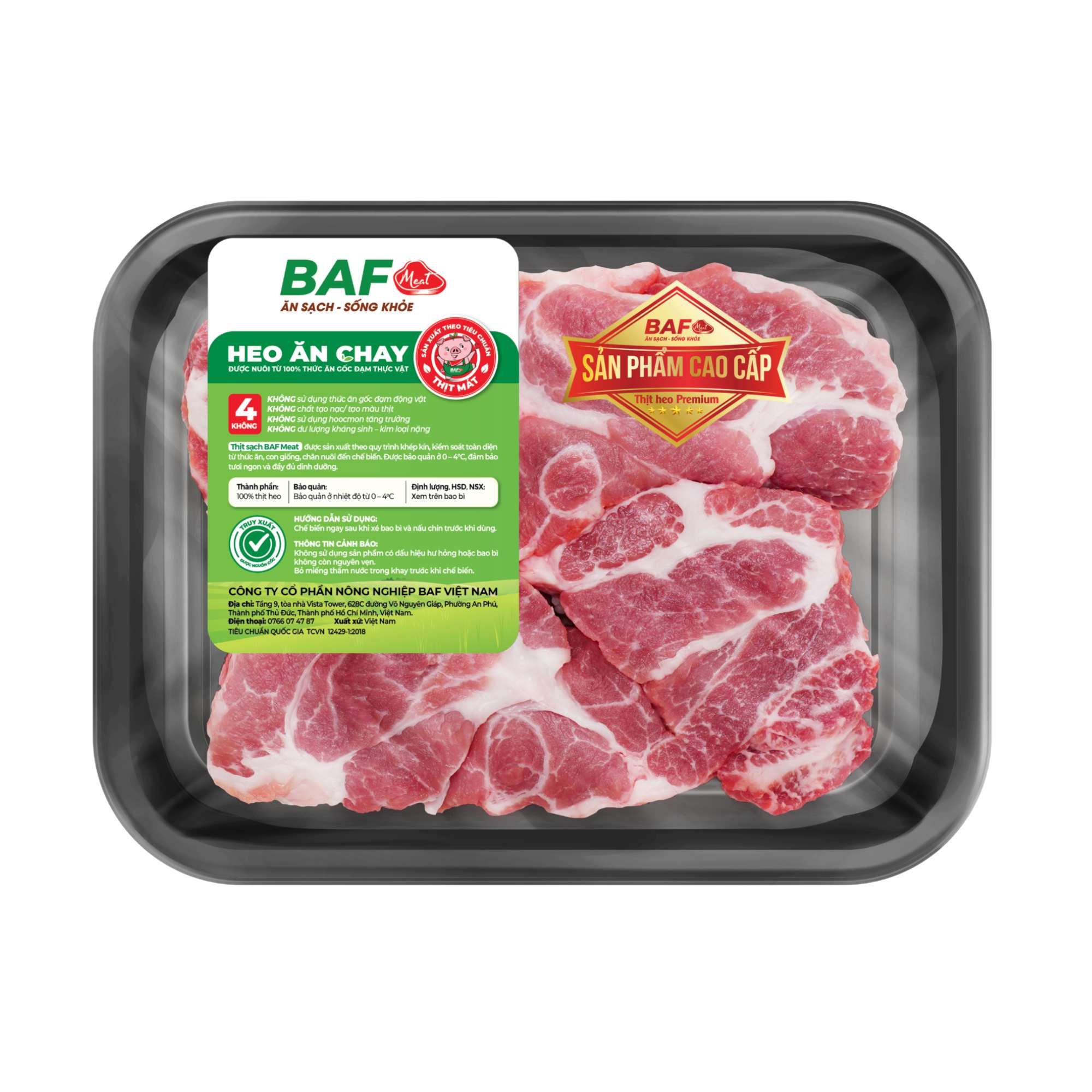  [Tươi] Nạc dăm heo ăn chay BAF 300 g ( Khay ) 