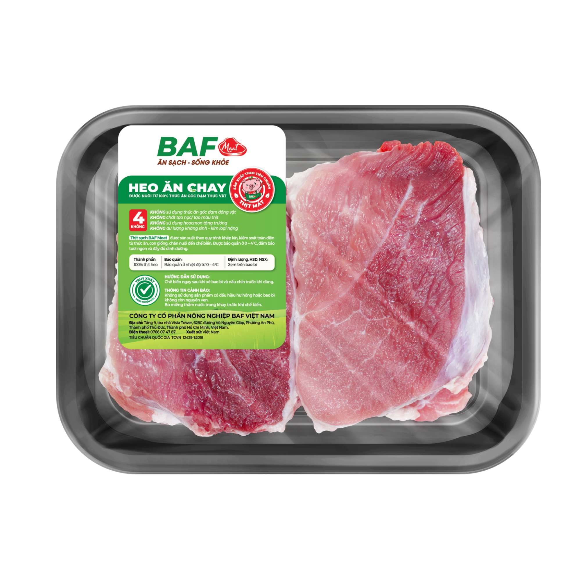  [Tươi] Nạc vai heo ăn chay BAF 300 g ( Khay ) 