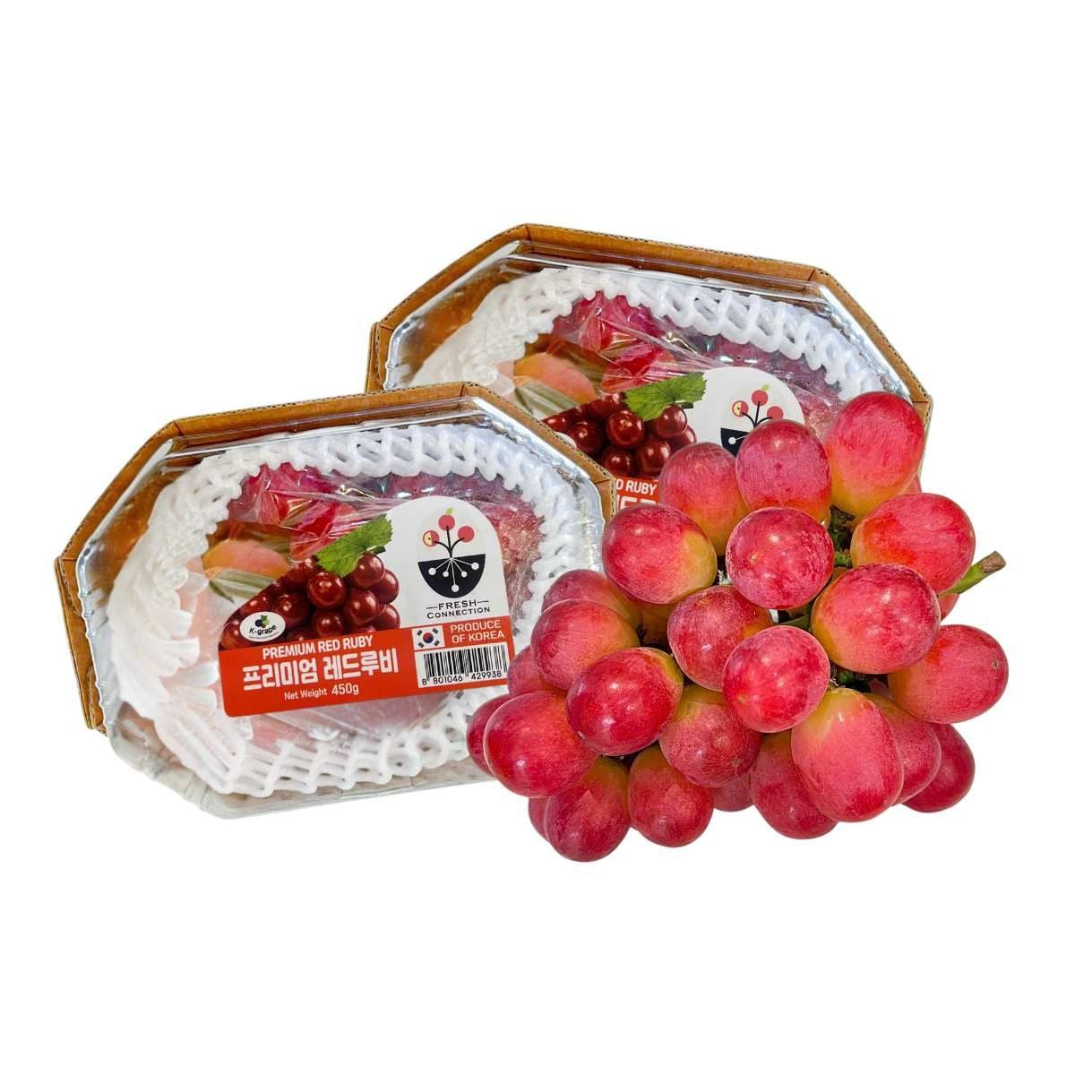  Nho mẫu đơn Red Ruby Premium Hàn Quốc 450G/Hộp 