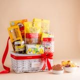  Giỏ Quà Ăn Vặt Tone Trắng Tiêu Chuẩn 