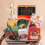  Giỏ Quà Yến Tươi - Nước Trái Cây Và Hạt Tone Nâu Tinh Tế 