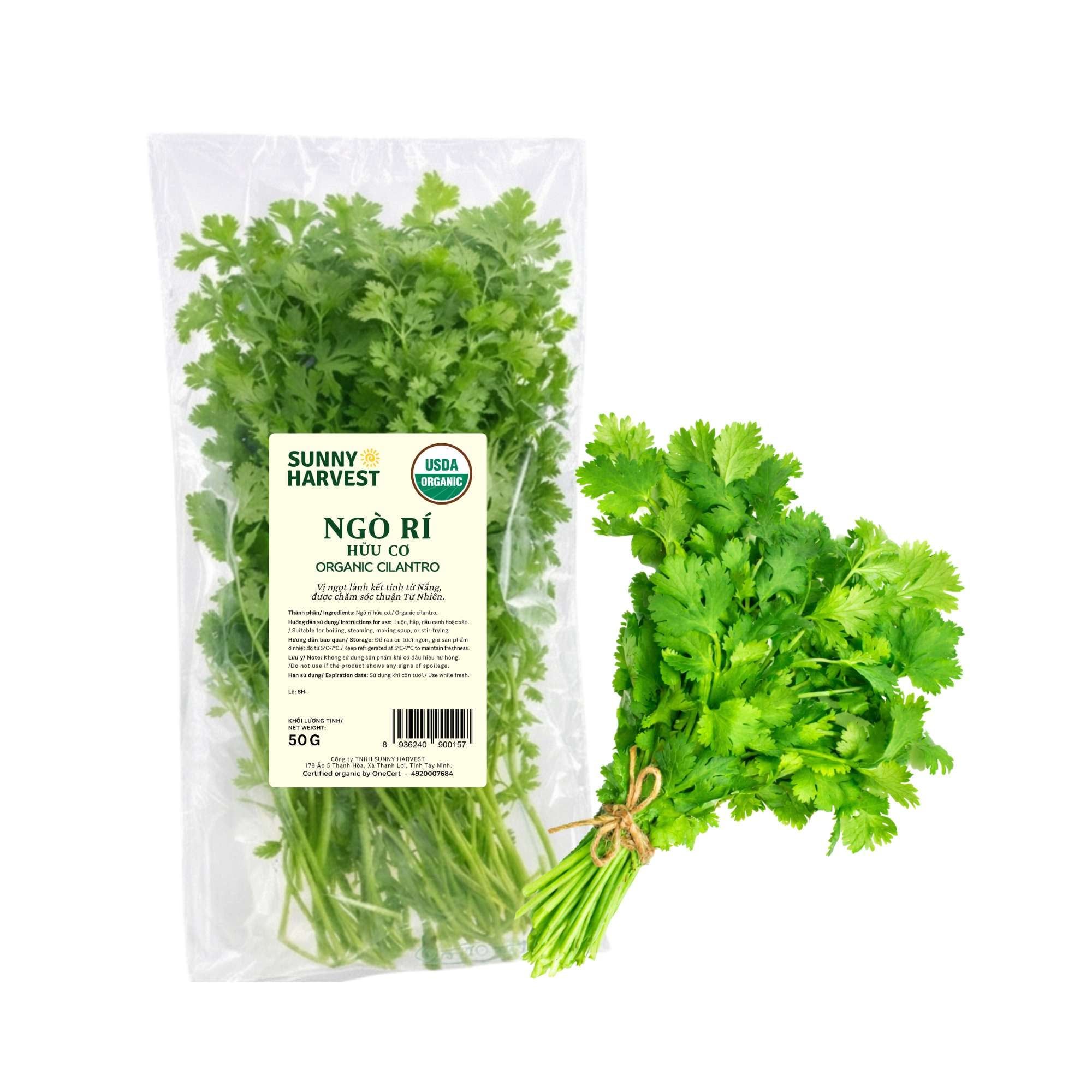  Rau ngò rí hữu cơ Sunny Harvest 50 g (Gói) 