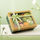  Hộp Quà Trái Cây Tươi - Trà Và Hoa Tone Xanh Lá Tiêu Chuẩn 