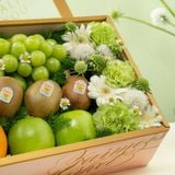  Hộp Quà Trái Cây Tươi Và Hoa Tone Hồng Tiêu Chuẩn 