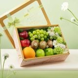  Hộp Quà Trái Cây Tươi Và Hoa Tone Hồng Tiêu Chuẩn 