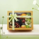  Hộp Quà Trái Cây Tươi - Trà Và Hoa Tone Hồng Thanh Lịch 