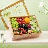  Hộp Quà Trái Cây Tươi - Trà Và Hoa Tone Hồng Thanh Lịch 