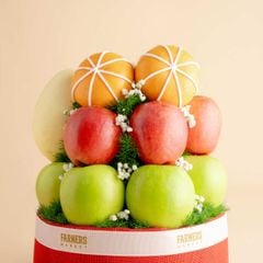 Tháp Trái Cây Tươi Tone Đỏ Cơ Bản