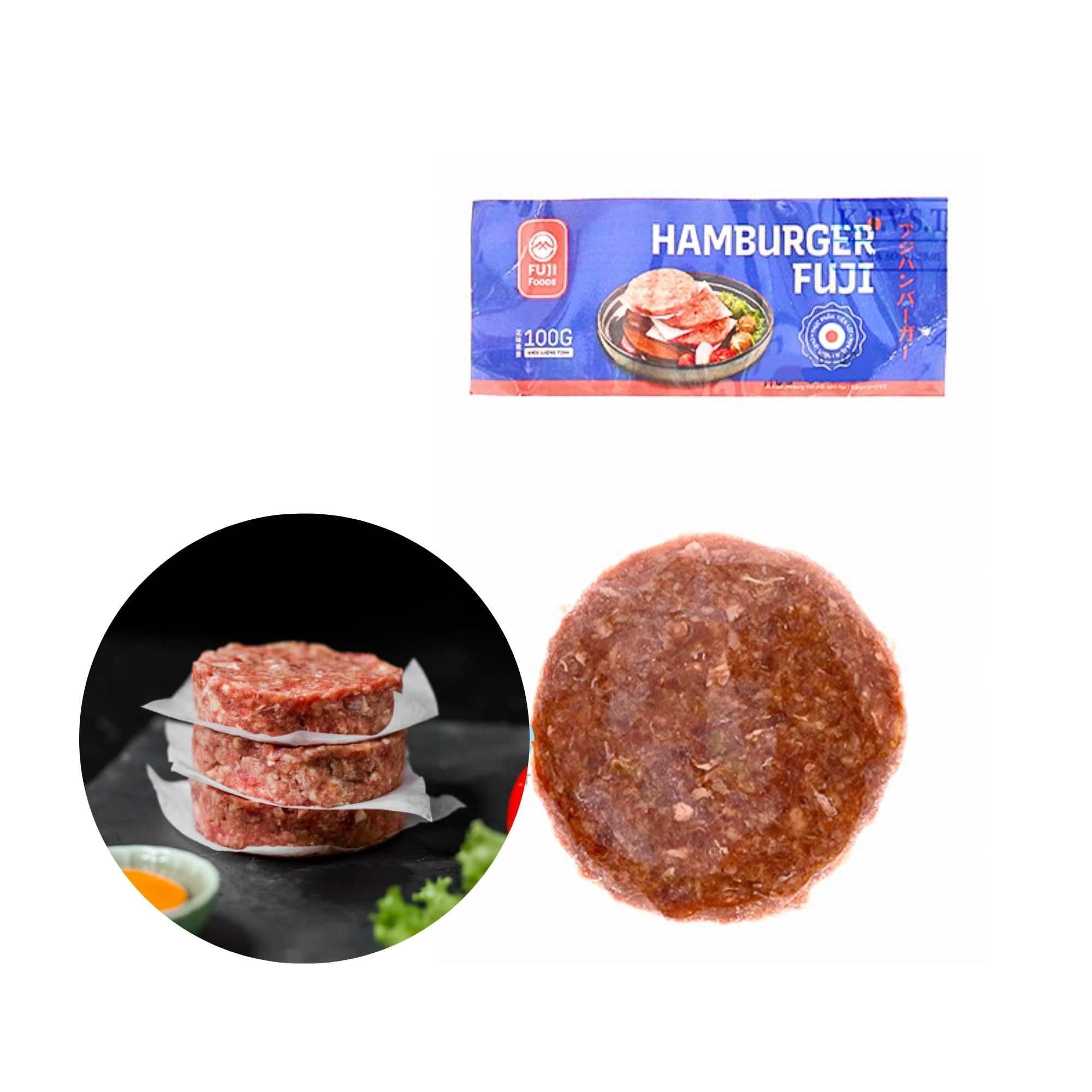  [Đông lạnh] Thịt bò hamburger Fuji 100 g 