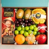  Hộp Quà Cà Phê Phin Lady Và Trái Cây Các Loại Tone Xanh Ngọc Tiêu Chuẩn 