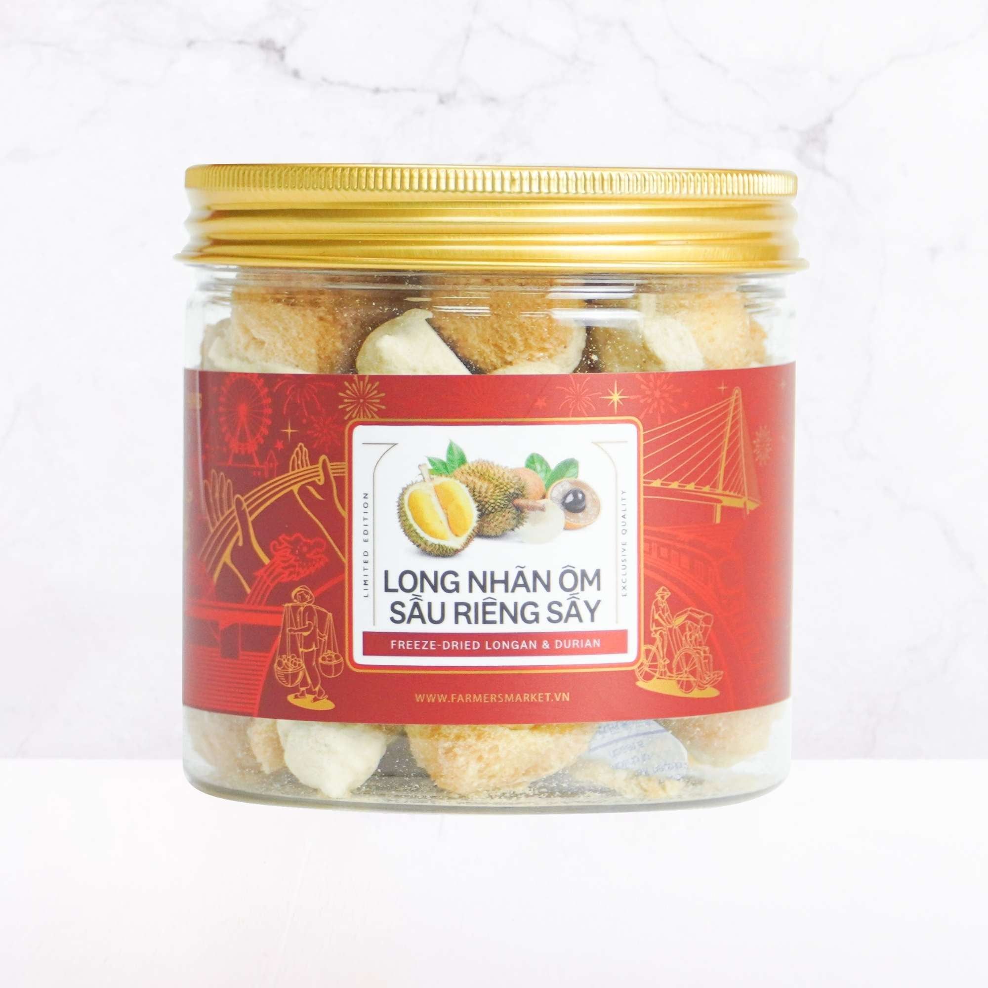  Long nhãn sầu riêng sấy thăng hoa Farmers Fine Foods 45 g ( Hủ nhựa ) 