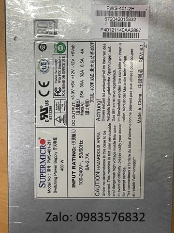 Bộ nguồn máy chủ Supermicro PWS-401-2H