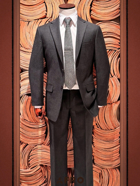 Suit Micro-Pattern 70% Lông Cừu Hàn Quốc - 11028 - M.Gray