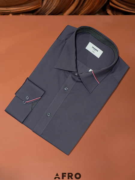 Sơmi 3colors cổ + tay áo (2 màu) - 11177 - Gray