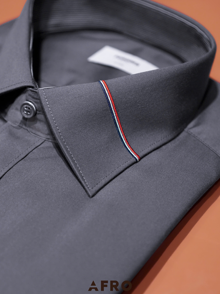 Sơmi 3colors cổ + tay áo (2 màu) - 11177 - Gray